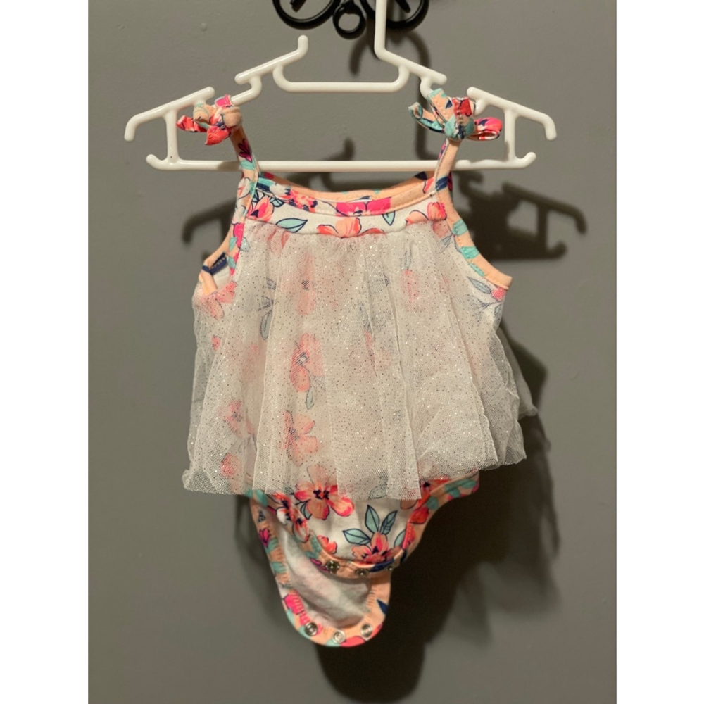 Baby Girl Nicole Miller Bodysuit 0/3M Pink White